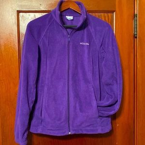 Columbia fleece zip up. Purple. Medium. Excellent condition.